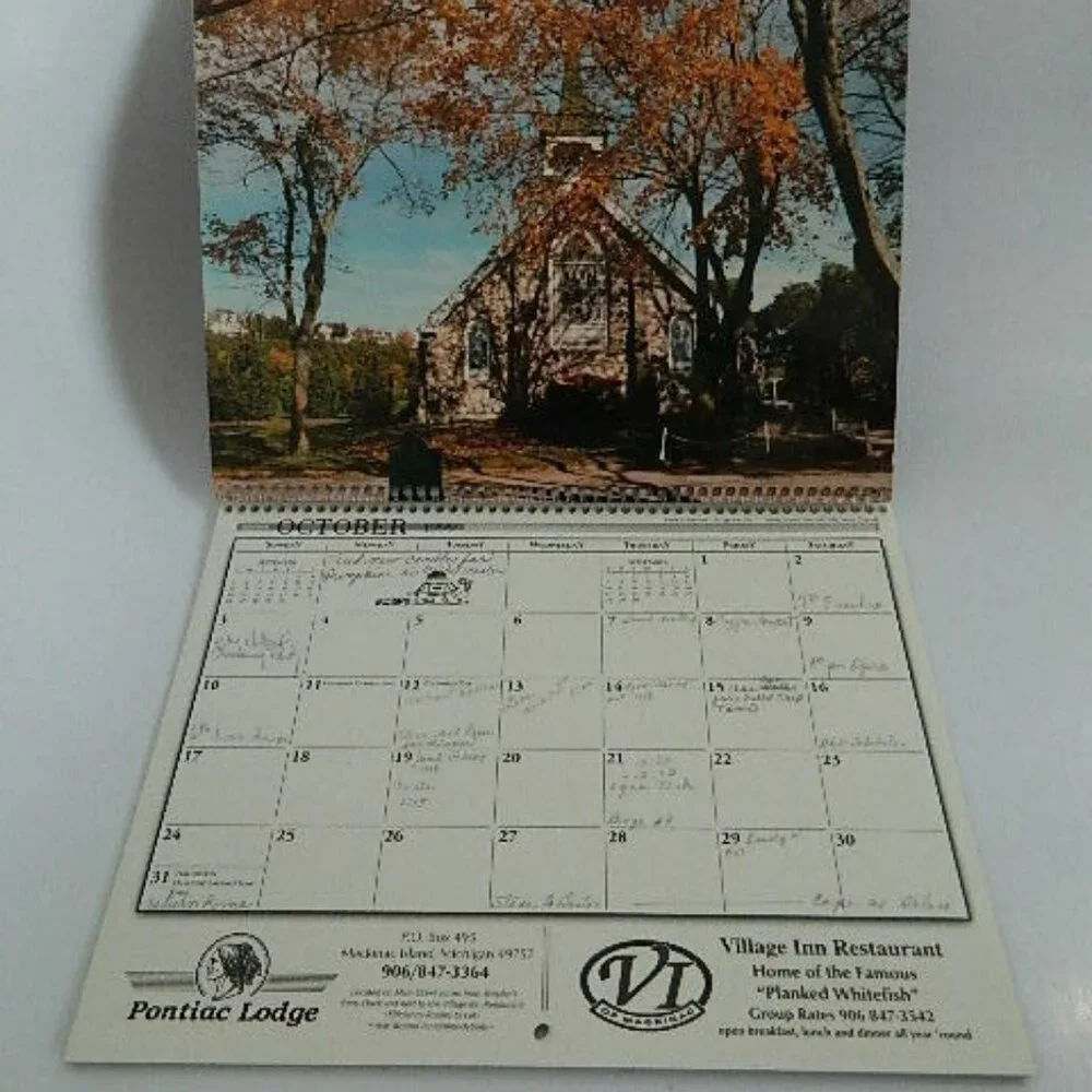 Vintage 1999 Seasons of Mackinac Calendar